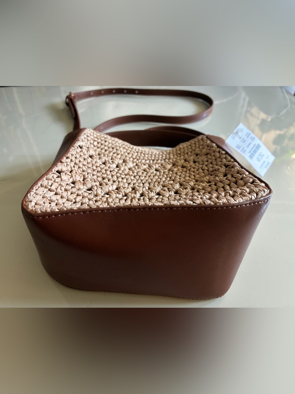 J.Crew Factory Popular Woven crossbody mini tote bag. NWT. - Picture 4 of 15